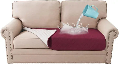 Vista 10 de Fundas de cojín 100% impermeables para sofá de cama de perro, protector de sofá seccional para mascotas, protector antideslizante de muebles