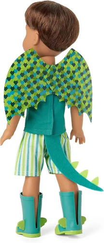 Vista 5 de American Girl WellieWishers - Muñeca Bryant de 14.5 pulgadas con camiseta, pantalones cortos, alas de dragón y cola y botas, para mayores de 4 años
