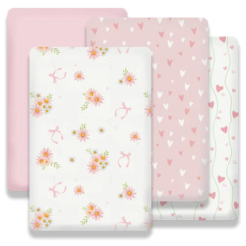 Vista 15 de Sábanas ajustadas para cuna para bebés niños 3 Pack, juego de sábanas de cuna de microfibra extra suave de 28" x 52" para colchón de cuna de bebé