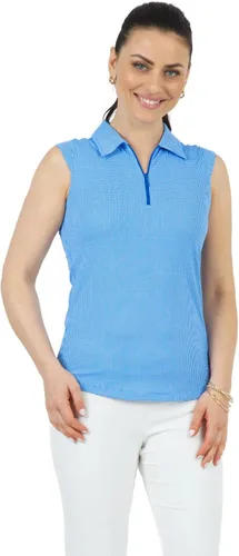 Vista 7 de IBKUL Athleisure Wear - Polo sin mangas con protección solar UPF50+ Icefil Cooling Tech Mini Check - 14754
