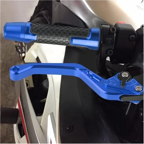 Vista 6 de Para Yamaha XTZ125 XTZ 125 2014 2015 Accesorios de carreras de motocicletas CNC freno embrague palancas manillar agarre mango mano Grips (Color : 1)