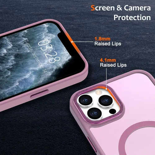Vista 78 de Anuck - Funda magnética para iPhone 11 compatible con MagSafe, carcasa trasera mate translúcida dura, borde de TPU, delgada, resistente a impactos