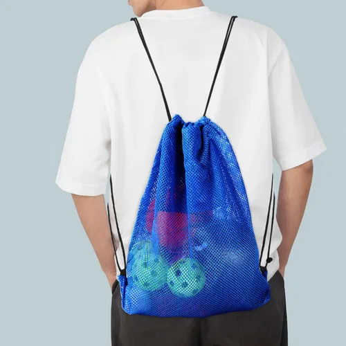 Vista 48 de GSE Games & Sports Expert Bolsa de malla con cordón para béisbol, pelotas de pickleball, pelotas de golf, gimnasio, equipo de natación, lavandería