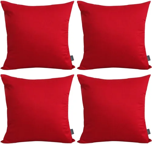 Vista 38 de Thmyo - Paquete de 4 fundas de almohada decorativas de 100 % algodón para lumbar, cómodas, sólidas, para Navidad/Halloween, fundas de cojín Blanco