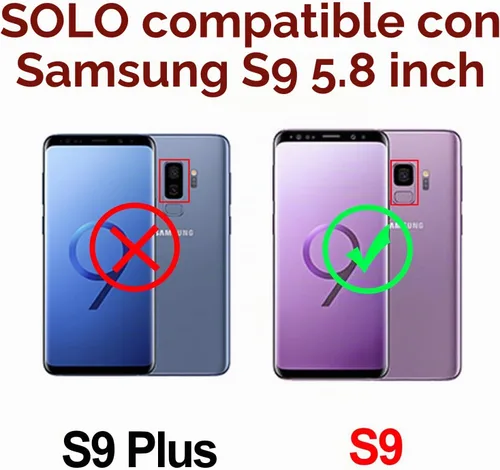 Vista 2 de LeYi - Funda para teléfono Galaxy S9: resistente a prueba de golpes y soporte negro