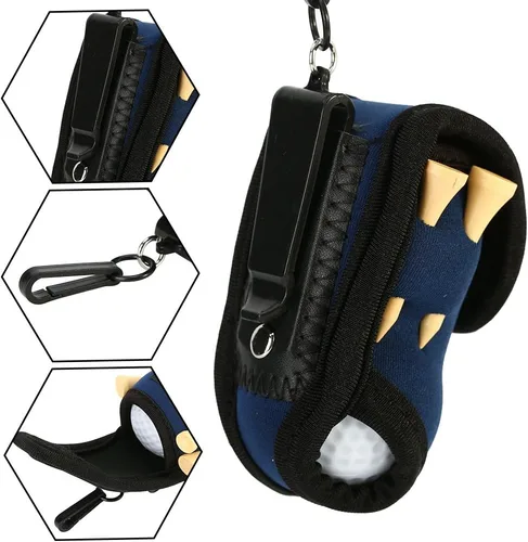 Vista 3 de Tbest 3 colores portátil bolsa pequeña cintura almacenamiento paquete incluye 2 bolas y 4 camisetas (azul/negro/)