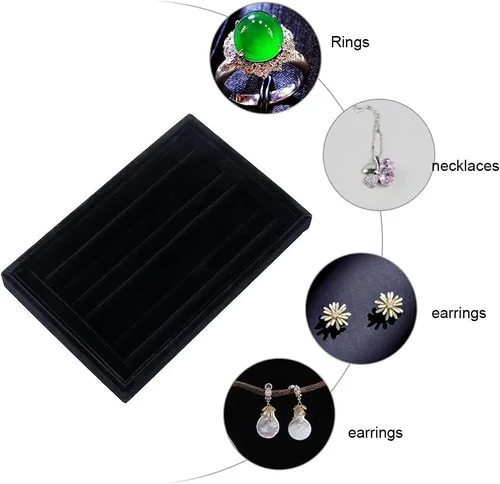 Vista 5 de Dwawoo - Organizador de anillos, joyas, joyas, caja, bandeja de almacenamiento, para corbata, pendientes, clip