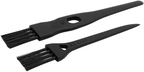 Vista 3 de Cepillos de limpieza de afeitadora eléctrica Juego de cerdas de nailon Mango PP - Juego de 8 (negro)