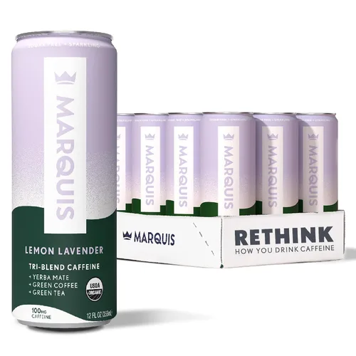 Vista 12 de Marquis - Bebida energética natural - Citrus Yuzu - Sin azúcar - 0 calorías - 100 mg de cafeína orgánica a base de plantas - Yerba Mate - Té verde