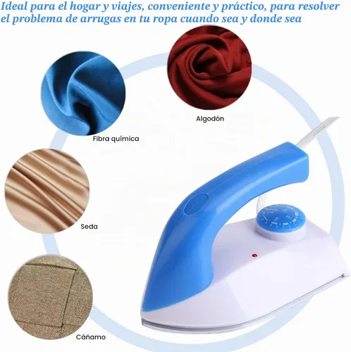Vista 4 de Plancha de viaje con vapor, mini plancha, portátil, ligera, eficiente, calentamiento rápido, mini plancha de ropa, ideal para acolchar, patchwork