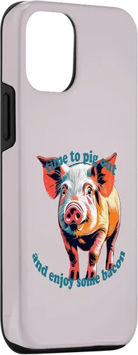 Vista 3 de iPhone 15 Time To Pig Out on National Pig Day Case
