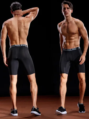 Vista 6 de NELEUS Paquete de 3 pantalones cortos de compresión para hombre