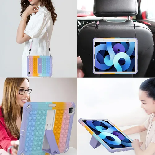 Vista 6 de Funda XZC para iPad Pro 12.9, arcoíris 2 Compatible con 2022/2021/2020/2018, 6ª/5ª/4ª/3ª generación, resistente, a prueba de golpes, 12.9 pulgadas