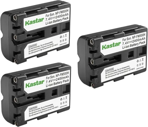 Vista 4 de Kastar Paquete de 1 batería NP-FM500H de 7.4 V 2400 mAh de repuesto para batería Sony NP-FM500 NP-FM500H, cargador Sony BC-VM10 AC-SQ950
