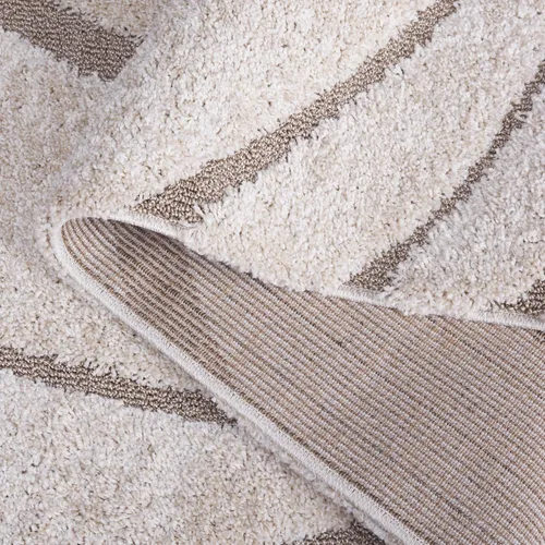 Vista 5 de Safavieh Florida Shag Collection - Alfombra de área de 2 x 3 pies, color crema/beige, diseño geométrico, felpa de 1.2 pulgadas de grosor, ideal