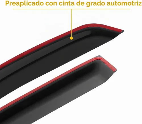 Vista 4 de Visores para ventanas y protectores contra la lluvia para Ford F150 de cabina estándar 1980-1996, Deflectores de viento y protectores para ventanas