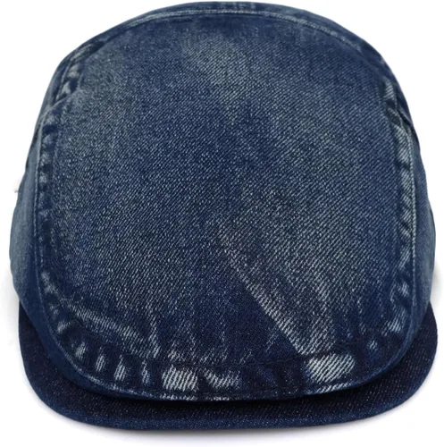 Vista 4 de DIYDECAL Gorra de algodón lavado para hombre Newsboy Gorra Ivy Flat Gatsby Driving Hat Azul oscuro