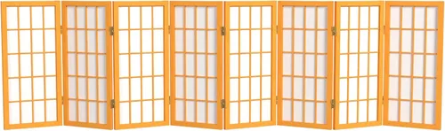 Vista 25 de Biombo portátil simple de 2 pies Biombo diseño Shoji, clásico diseño japonés 4 anchuras, 6 colores, Madera, Negro