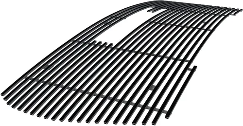 Vista 6 de APS Compatible con GMC Yukon 2021-2024 - Rejilla frontal de malla negra de acero inoxidable superior principal G75266H