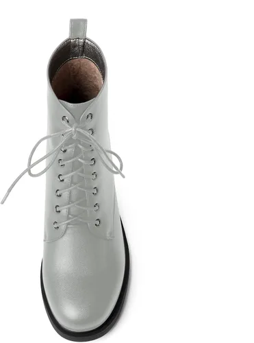Vista 79 de ROSERWISH Botas altas de tacón bajo y grueso para mujer, con cordones, cómodas, modernas, con puntera redonda, de 2.5 pulgadas