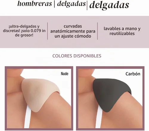 Vista 3 de The Natural Hombreras Petite Petite para Mujer Carbón