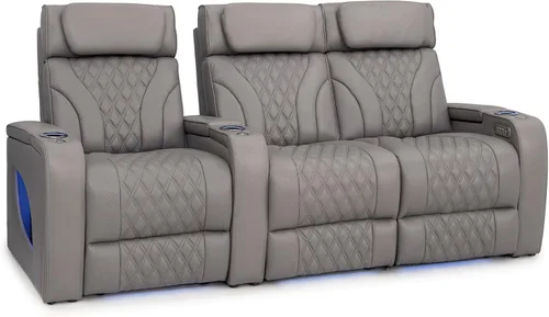 Vista 39 de Seatcraft Luminis LT - Asiento de cine en casa, reclinable, color rojo