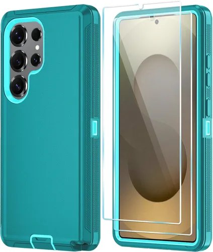 Vista 74 de ONOLA Funda compatible con Samsung Galaxy S24 Ultra con protector de pantalla HD, resistente a los golpes y a las caídas, funda de 3 capas