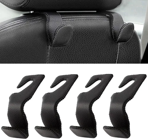 Vista 10 de AMVOYOA Ganchos para reposacabezas para bolsos y bolsas, colgador para reposacabezas del asiento trasero del automóvil, gancho de almacenamiento