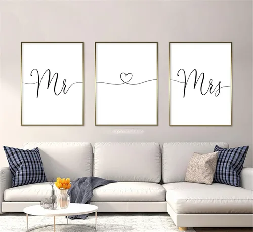 Vista 9 de NATVVA 3 piezas de lienzo impreso en lienzo Love Is Patient Is Kind Never Fails, pintura de cuadros para el Día de la Madre, arte de pared, regalos