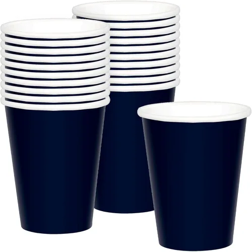 Vista 7 de Vibrantes vasos de papel morados (paquete de 20) – 9 onzas – Perfecto para fiestas, reuniones, picnics y uso doméstico