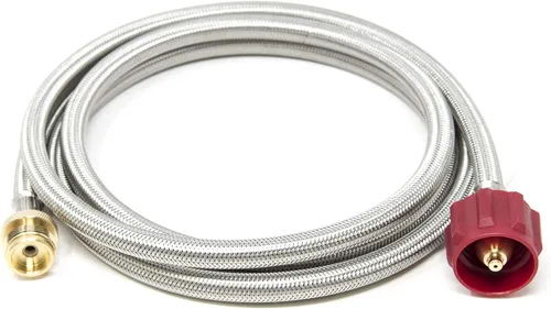 Vista 7 de Gas One 50143 Adaptador de manguera de propano de 4 pies, manguera convertidora de 1 lb a 20 lb