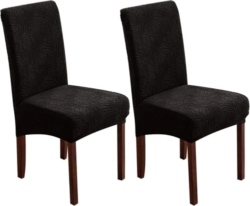 Vista 22 de Fundas para Sillas de Comedor, Fundas para Sillas de Comedor Elásticas Parsons, Protector de Sillas de Cocina para Comedor, Extraíbles, Lavables