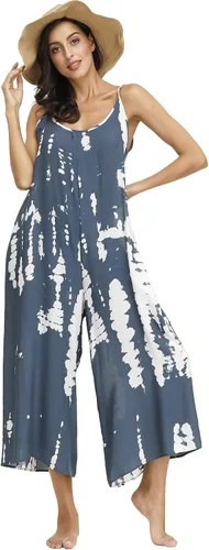 Vista 5 de BUENOS NINOS - Vestido largo de estilo bohemio, estampado floral y cuello en V, para mujer, vestido de estilo étnico con tirantes delgados