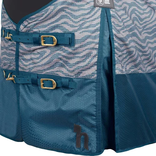 Vista 3 de HORZE Nevada 600D - Hoja ligera impermeable para caballos de verano, color azul legión, 78 pulgadas