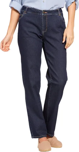 Vista 21 de Woman Within Jeans elásticos de pierna recta de 5 bolsillos Banana