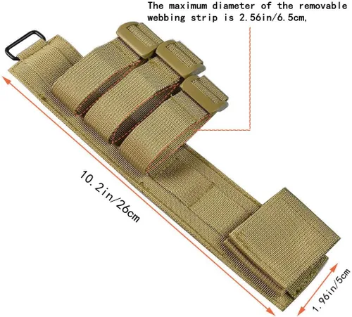 Vista 3 de Herramienta de engranaje táctico Funda Molle accesorio cuchillo funda linterna funda utilidad herramientas caso táctico soporte Caqui