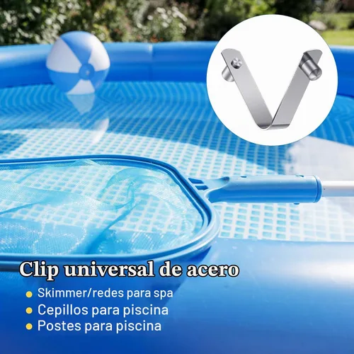 Vista 6 de Oudain - 20 clips universales de acero inoxidable para todas las piscinas