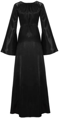 Vista 4 de Vestido gótico victoriano para mujer, vintage, manga acampanada, medieval, renacentista, irlandés, vestido largo para cosplay, vestido retro