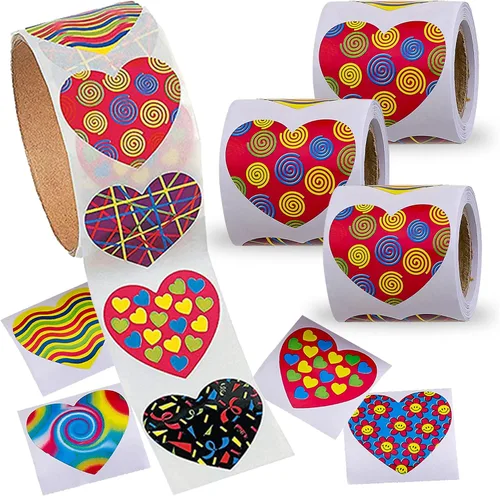 Vista 14 de Playbees Pegatinas de Emoticon - 2 Rollos - Favores de Fiesta para Niños, Premios de Juegos, Juguetes Novedosos, Decoración de Pared, Scrapbooking