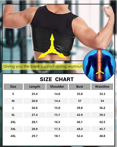 Vista 7 de CGTFY - Camisetas de compresión de ginecomastia para hombres, camiseta sin mangas de compresión atlética, chaleco adelgazante para moldear el cuerpo