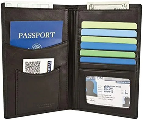 Vista 2 de Estuche organizador ejecutivo con bloqueo RFID para pasaporte
