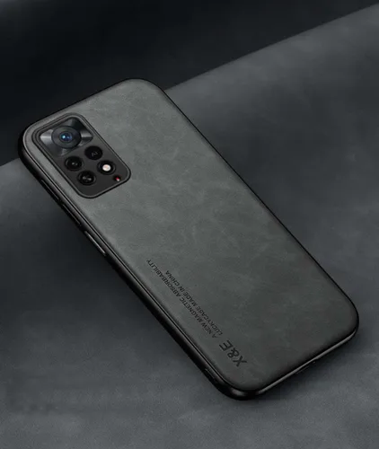 Vista 5 de Kepuch Silklike Funda para Redmi Note 11 Pro/Note 11E Pro 5G - Cubierta Parachoques Placa de Metal Incorporada para Redmi Note 11 Pro/Note 11E Pro