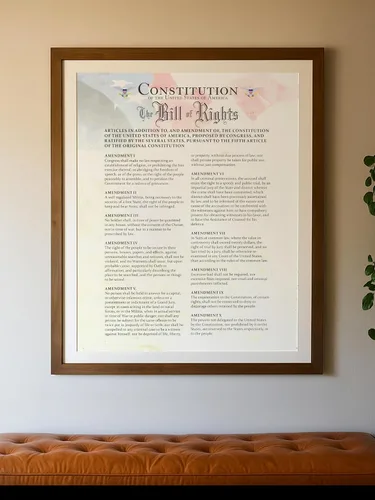 Vista 6 de USA Constitution, The Bill of Rights - Impresión patriótica para pared, 11 x 14 pulgadas, sin marco, bandera estadounidense para decoración