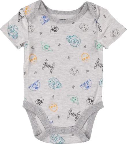 Vista 4 de Star Wars Body de bebé para niños, paquete de tres - Ropa de bebé Yoda