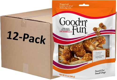 Vista 12 de Good'n'Fun - Mancuernas de pollo de 4 onzas, estuche paquete de 12 bolsas individuales