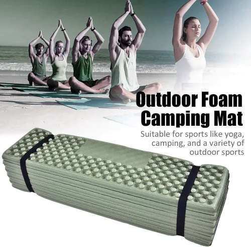 Vista 2 de Luqeeg Alfombrilla de espuma ultraligera para dormir, impermeable para camping, espuma al aire libre, alfombra de camping plegable para playa