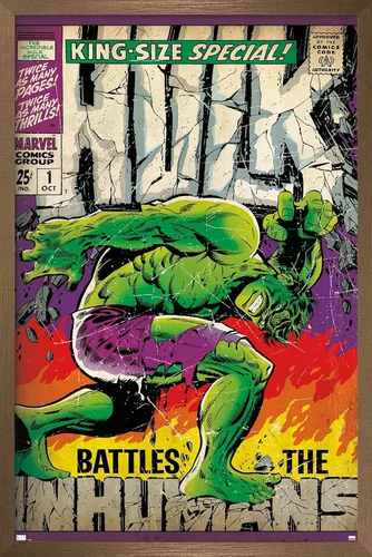 Vista 15 de Trends International Marvel Comics Hulk - Póster especial #1 para pared, 34 pulgadas de largo x 22.4 pulgadas, versión enmarcada en negro Versión