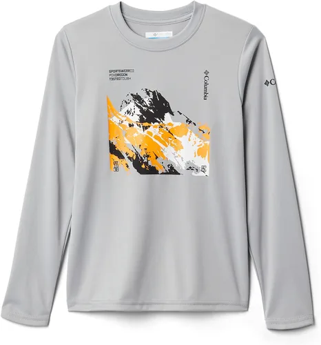 Vista 14 de Columbia Camiseta Grizzly Peak Ls Graphic para niño Negro Gema Berg