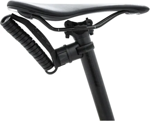 Vista 2 de CROPS K3-BIRO - Cable compacto para candado de bicicleta, 4 pies, negro - Esfera combinada de 3 dígitos reiniciable, cable de doble espiral de 0.157
