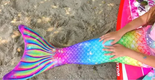 Vista 6 de Conjunto de bikini de sirena para fiesta temática de sirena